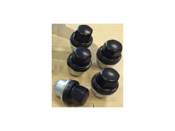 Black Alloy Wheel Nut for Land Rover Defender, Discovery 1 and Range Rover Classic - Domed Capped Style - Note: Price is Per Nut