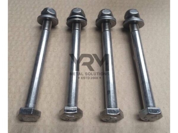 Stainless Steel Rear Seat Belt and Step to Crossmember Fixing Kit - For Land Rover Defender - By YRM Metal