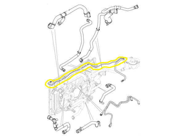 Overflow Hose - Reservoir to Radiator - AJ200 Ingenium Engine - Range Rover Evoque, Discovery Sport